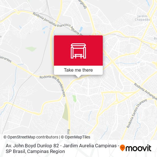 Av. John Boyd Dunlop 82 - Jardim Aurelia Campinas - SP Brasil map