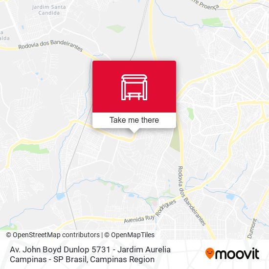 Av. John Boyd Dunlop 5731 - Jardim Aurelia Campinas - SP Brasil map