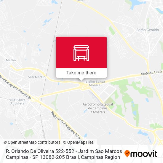 Mapa R. Orlando De Oliveira 522-552 - Jardim Sao Marcos Campinas - SP 13082-205 Brasil