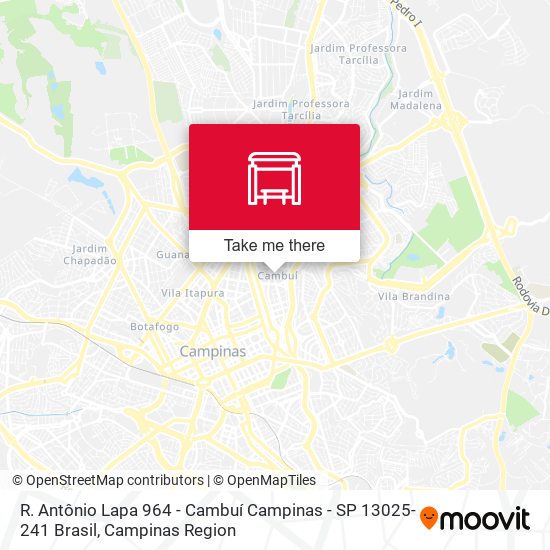 R. Antônio Lapa 964 - Cambuí Campinas - SP 13025-241 Brasil map