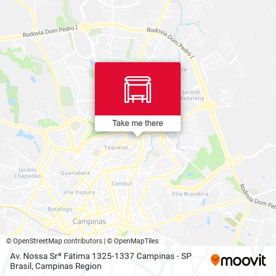 Av. Nossa Srª Fátima 1325-1337 Campinas - SP Brasil map