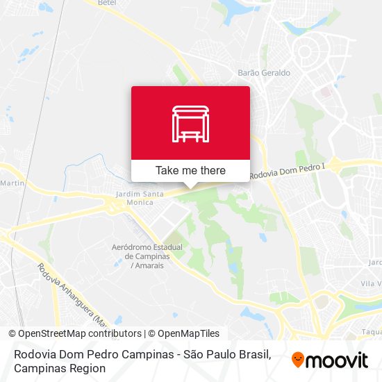 Rodovia Dom Pedro Campinas - São Paulo Brasil map