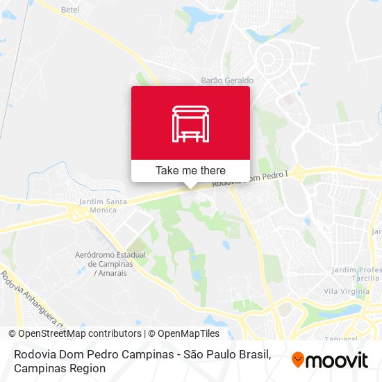Rodovia Dom Pedro Campinas - São Paulo Brasil map