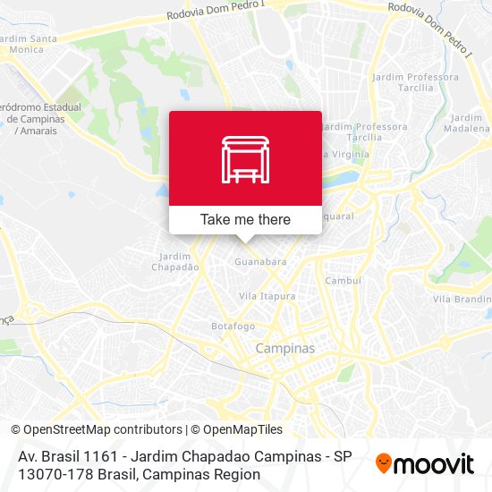 Av. Brasil 1161 - Jardim Chapadao Campinas - SP 13070-178 Brasil map