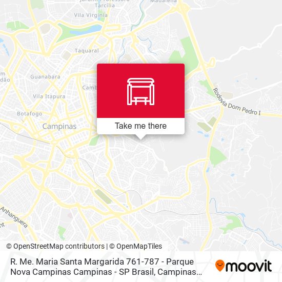 Mapa R. Me. Maria Santa Margarida 761-787 - Parque Nova Campinas Campinas - SP Brasil