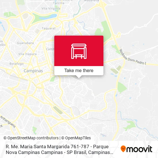 R. Me. Maria Santa Margarida 761-787 - Parque Nova Campinas Campinas - SP Brasil map