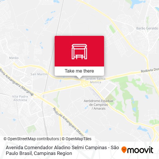 Avenida Comendador Aladino Selmi Campinas - São Paulo Brasil map