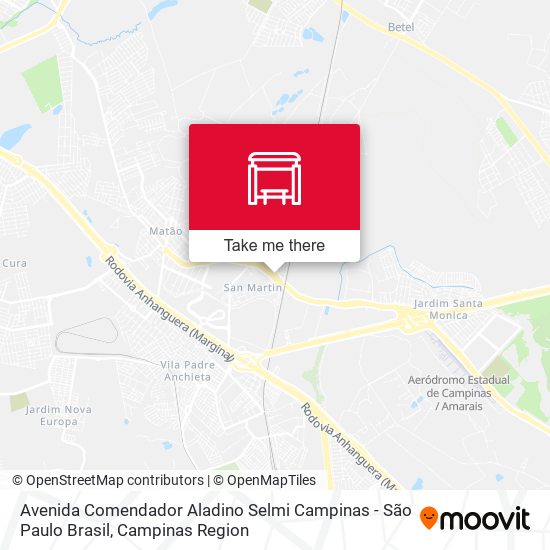 Avenida Comendador Aladino Selmi Campinas - São Paulo Brasil map