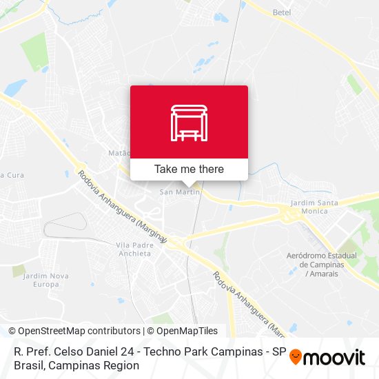 R. Pref. Celso Daniel 24 - Techno Park Campinas - SP Brasil map