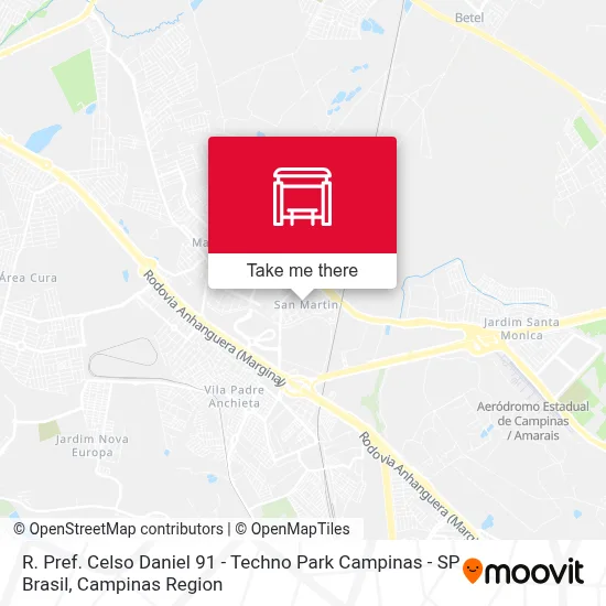 R. Pref. Celso Daniel 91 - Techno Park Campinas - SP Brasil map