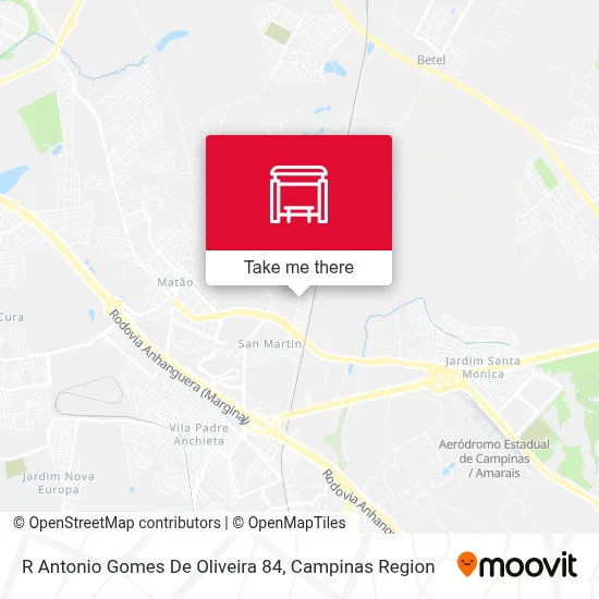 R Antonio Gomes De Oliveira 84 map