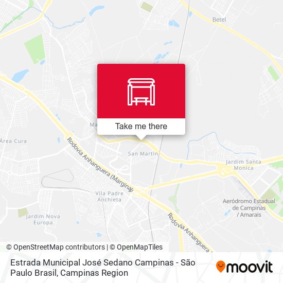 Estrada Municipal José Sedano Campinas - São Paulo Brasil map