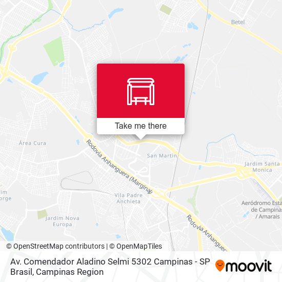 Av. Comendador Aladino Selmi 5302 Campinas - SP Brasil map