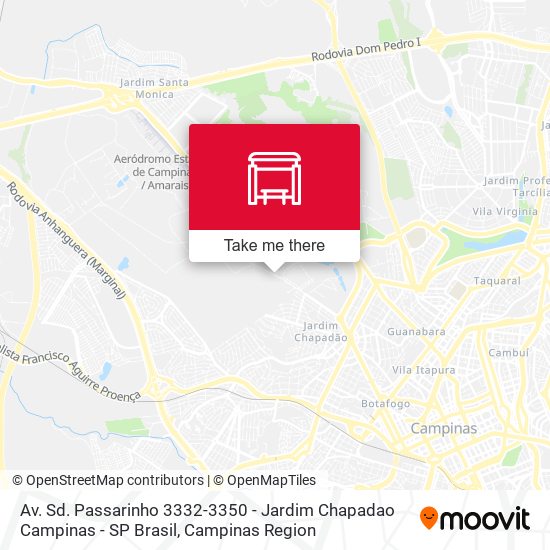 Av. Sd. Passarinho 3332-3350 - Jardim Chapadao Campinas - SP Brasil map