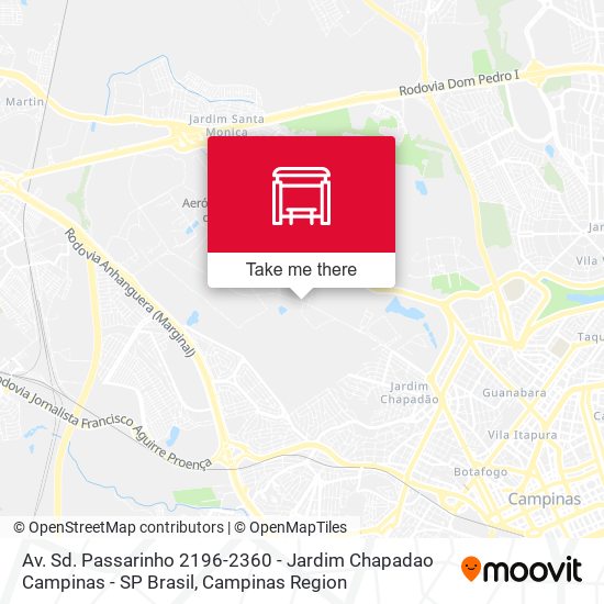 Av. Sd. Passarinho 2196-2360 - Jardim Chapadao Campinas - SP Brasil map