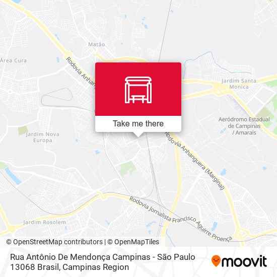 Rua Antônio De Mendonça Campinas - São Paulo 13068 Brasil map