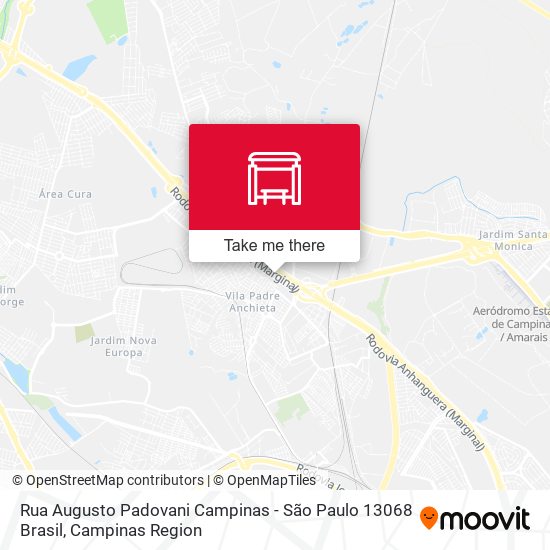 Rua Augusto Padovani Campinas - São Paulo 13068 Brasil map