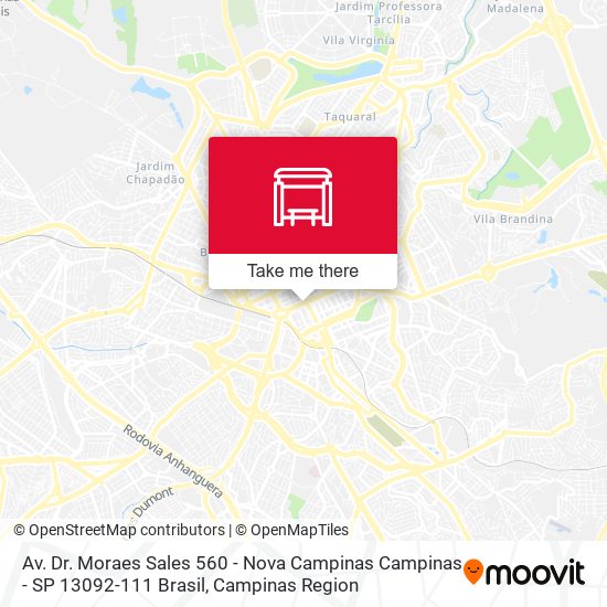 Mapa Av. Dr. Moraes Sales 560 - Nova Campinas Campinas - SP 13092-111 Brasil