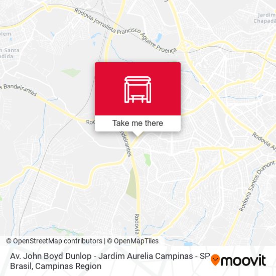 Av. John Boyd Dunlop - Jardim Aurelia Campinas - SP Brasil map