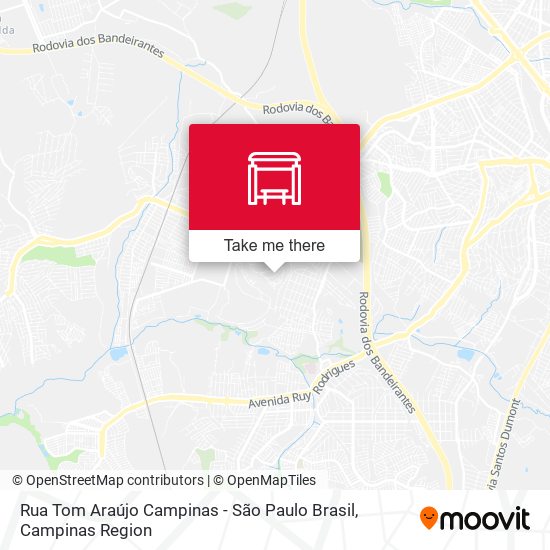 Rua Tom Araújo Campinas - São Paulo Brasil map