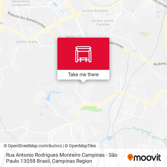 Rua Antonio Rodrigues Monteiro Campinas - São Paulo 13058 Brasil map