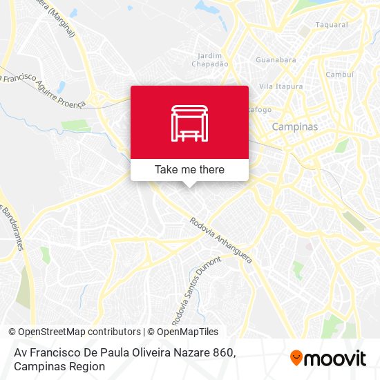 Av Francisco De Paula Oliveira Nazare 860 map