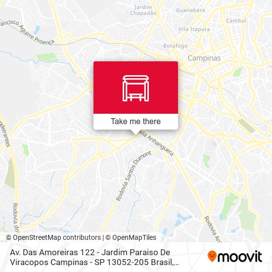 Mapa Av. Das Amoreiras 122 - Jardim Paraiso De Viracopos Campinas - SP 13052-205 Brasil