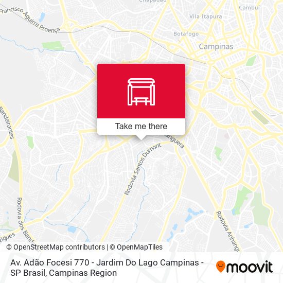 Av. Adão Focesi 770 - Jardim Do Lago Campinas - SP Brasil map