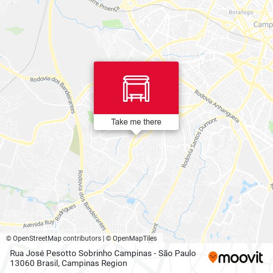 Rua José Pesotto Sobrinho Campinas - São Paulo 13060 Brasil map