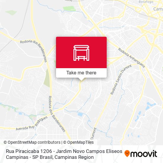 Rua Piracicaba 1206 - Jardim Novo Campos Eliseos Campinas - SP Brasil map
