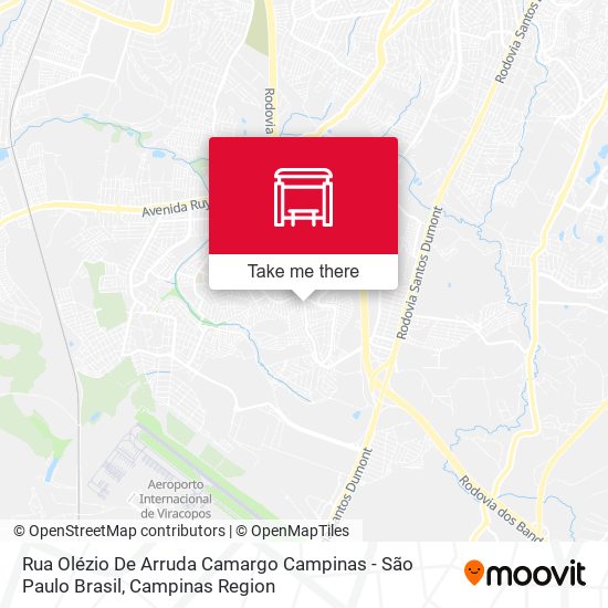 Rua Olézio De Arruda Camargo Campinas - São Paulo Brasil map