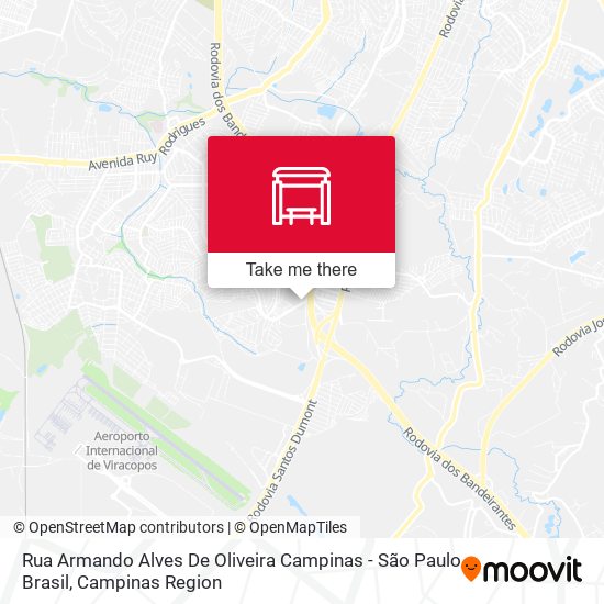 Rua Armando Alves De Oliveira Campinas - São Paulo Brasil map