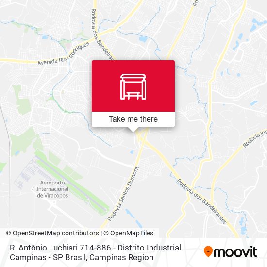 R. Antônio Luchiari 714-886 - Distrito Industrial Campinas - SP Brasil map