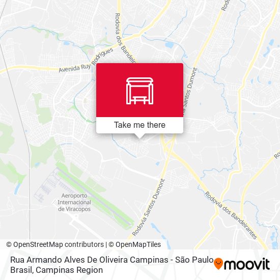 Rua Armando Alves De Oliveira Campinas - São Paulo Brasil map