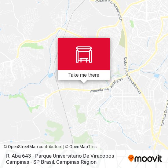 R. Aba 643 - Parque Universitario De Viracopos Campinas - SP Brasil map