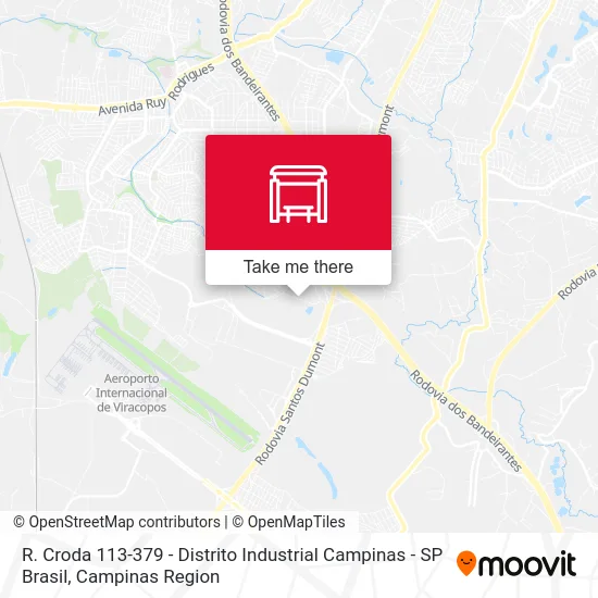 R. Croda 113-379 - Distrito Industrial Campinas - SP Brasil map