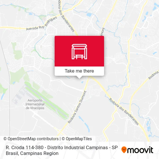 R. Croda 114-380 - Distrito Industrial Campinas - SP Brasil map