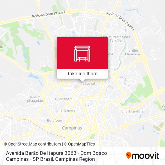 Avenida Barão De Itapura 3063 - Dom Bosco Campinas - SP Brasil map