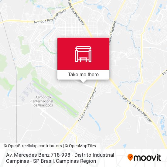 Av. Mercedes Benz 718-998 - Distrito Industrial Campinas - SP Brasil map