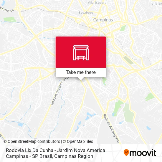 Rodovia Lix Da Cunha - Jardim Nova America Campinas - SP Brasil map
