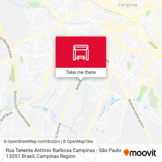 Rua Tenente Antônio Barbosa Campinas - São Paulo 13051 Brasil map