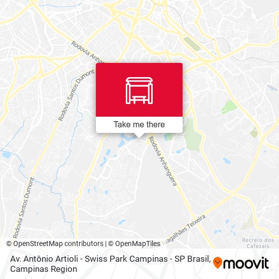 Av. Antônio Artioli - Swiss Park Campinas - SP Brasil map