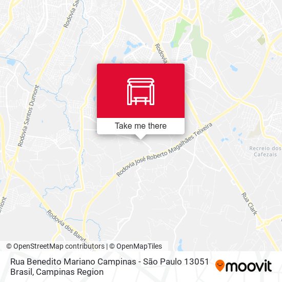 Rua Benedito Mariano Campinas - São Paulo 13051 Brasil map
