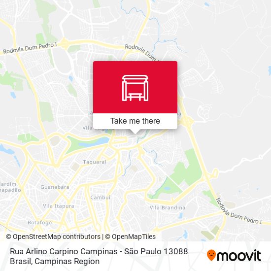 Rua Arlino Carpino Campinas - São Paulo 13088 Brasil map
