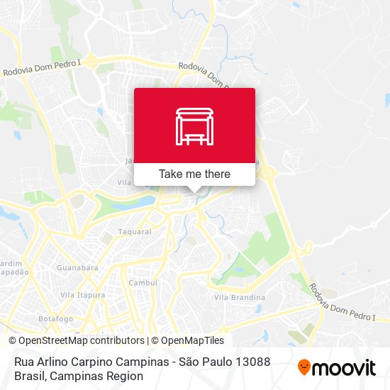 Rua Arlino Carpino Campinas - São Paulo 13088 Brasil map