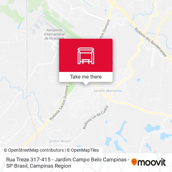 Rua Treze 317-415 - Jardim Campo Belo Campinas - SP Brasil map