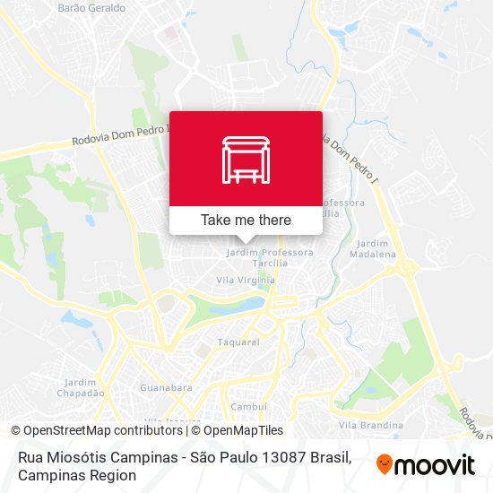 Rua Miosótis Campinas - São Paulo 13087 Brasil map