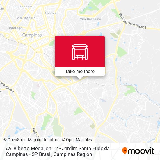 Av. Alberto Medaljon 12 - Jardim Santa Eudoxia Campinas - SP Brasil map