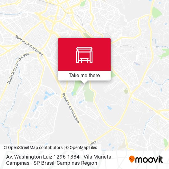 Av. Washington Luiz 1296-1384 - Vila Marieta Campinas - SP Brasil map