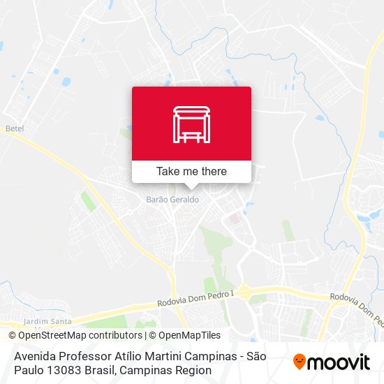 Avenida Professor Atílio Martini Campinas - São Paulo 13083 Brasil map